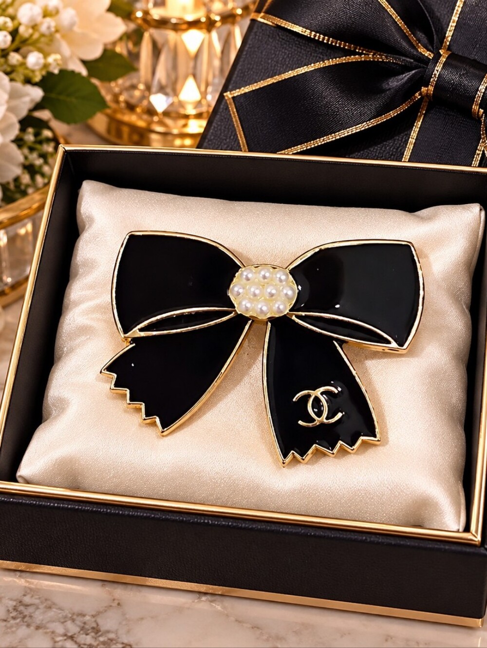 CC Monogram Brooch